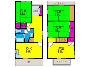 堺区北旅篭町西3丁貸家の物件間取画像